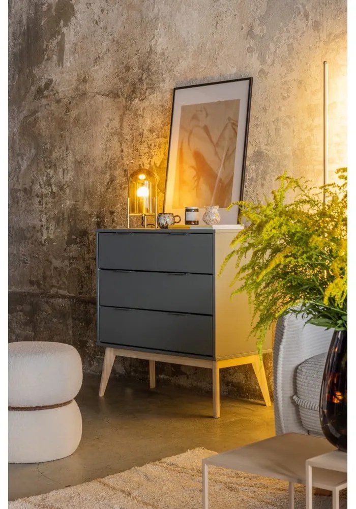 Szürkészöld komód 165x80x40 cm Pisco – Marckeric