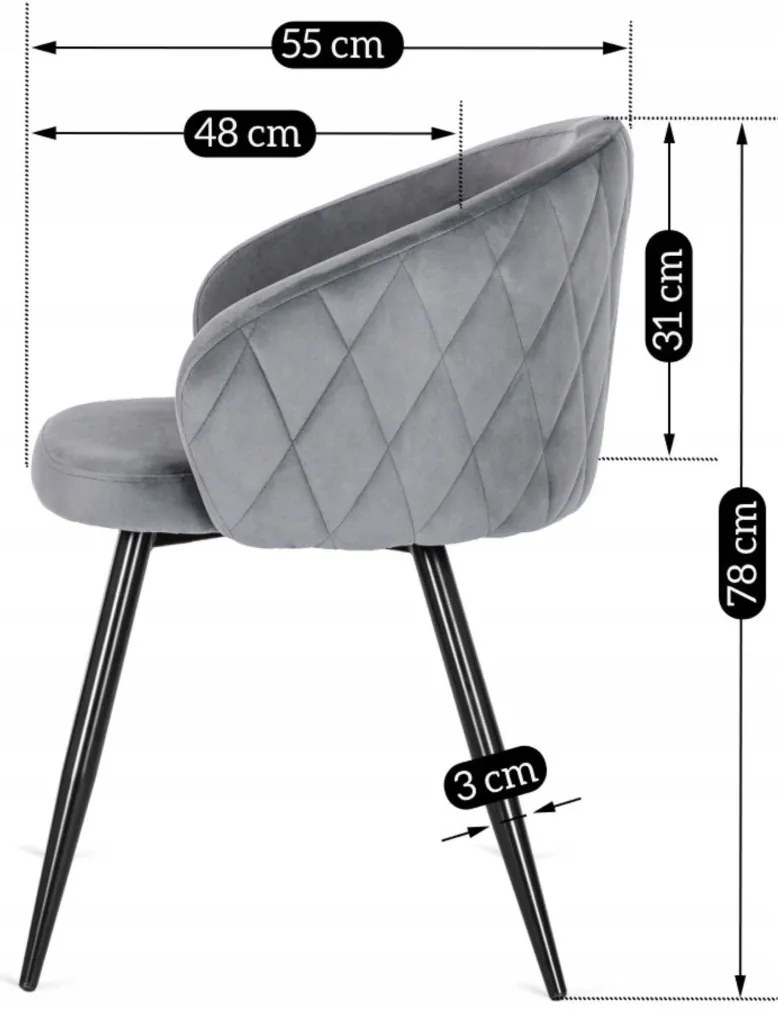 Étkezőgarnitúra: bővíthető asztal 102–142 cm fehér / fekete + 4 db szürke velúr szék – HARRY / ADELE