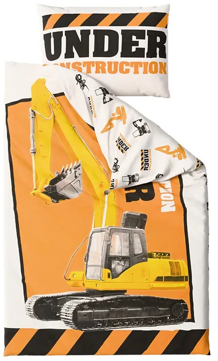 Világító pamut ágynemű BAGR narancssárga Ágyneműhuzat mérete: 70 x 90 cm | 140 x 200 cm