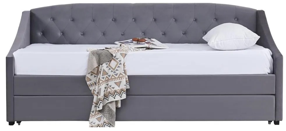 Széthúzható ágy 90 cm Asesorar (szürke) . 1116214
