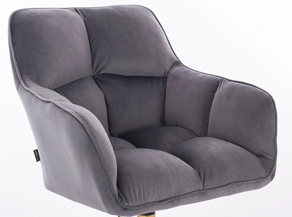 HR550K Grafit modern velúr szék krómozott lábbal