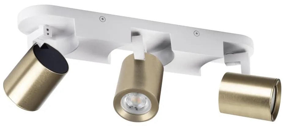 Kanlux 38966 - Spotlámpa LAURIN 3xGU10/10W/230V réz/fehér