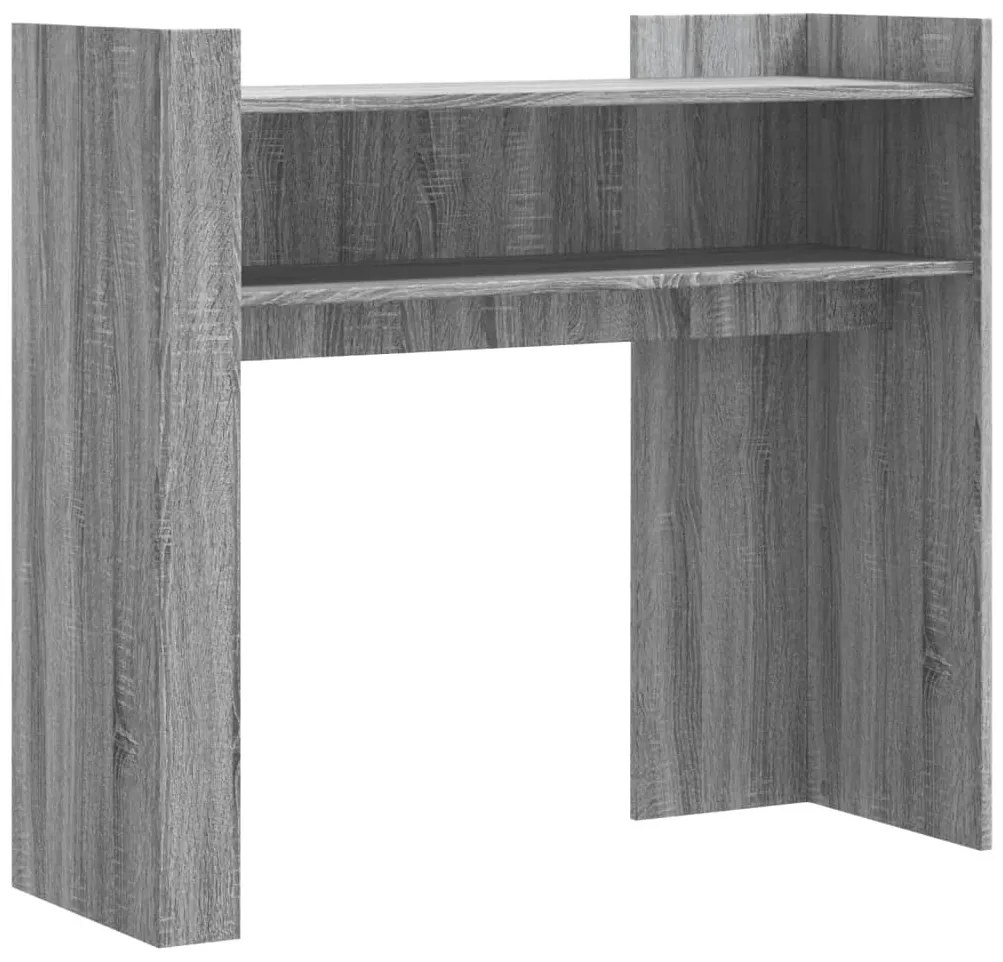 szürke sonoma színű szerelt fa tálalóasztal 100x35x90 cm
