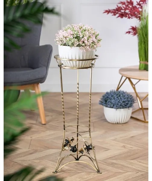 Virágállvány 72x28 cm arany