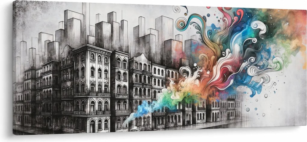 Kép - Ipari élet (120x50 cm)