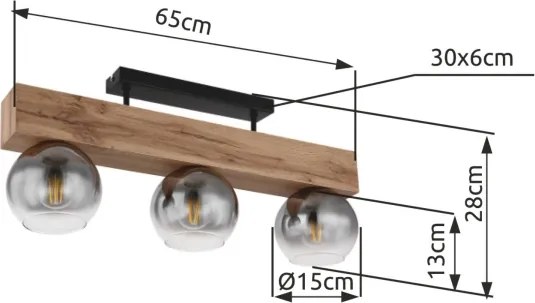 Globo 15656-3D - MOITAS 3xE27/40W/230V mennyezeti lámpa