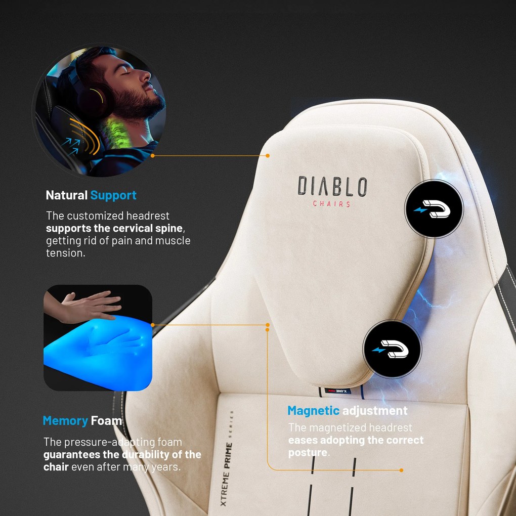 Bézs gamer szék Diablo X.ONE Prime Desert Storm