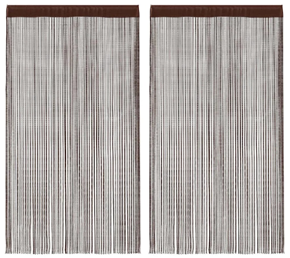 2 db barna zsinórfüggöny 140 x 250 cm
