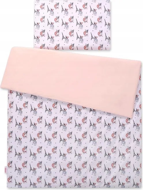 Bébi ágyneműhuzat 2 részes pamut fehér buldózer