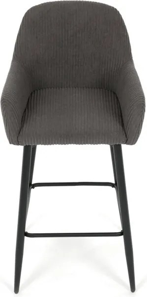 Barová židle, šedá, látka,AUB-V4009 GREY6