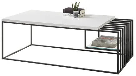 Juba dohányzóasztal matt fehér 120cm