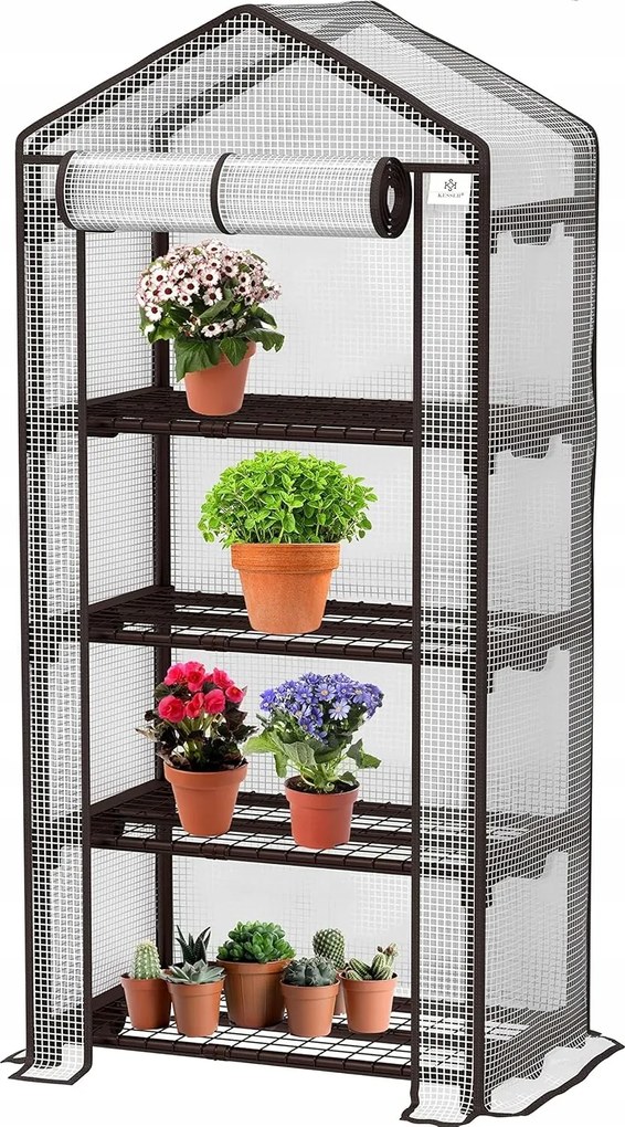 Kerti Üvegház Erkélyes könyvespolc 4 polc 160x70x50 UV4 Erkély erősített