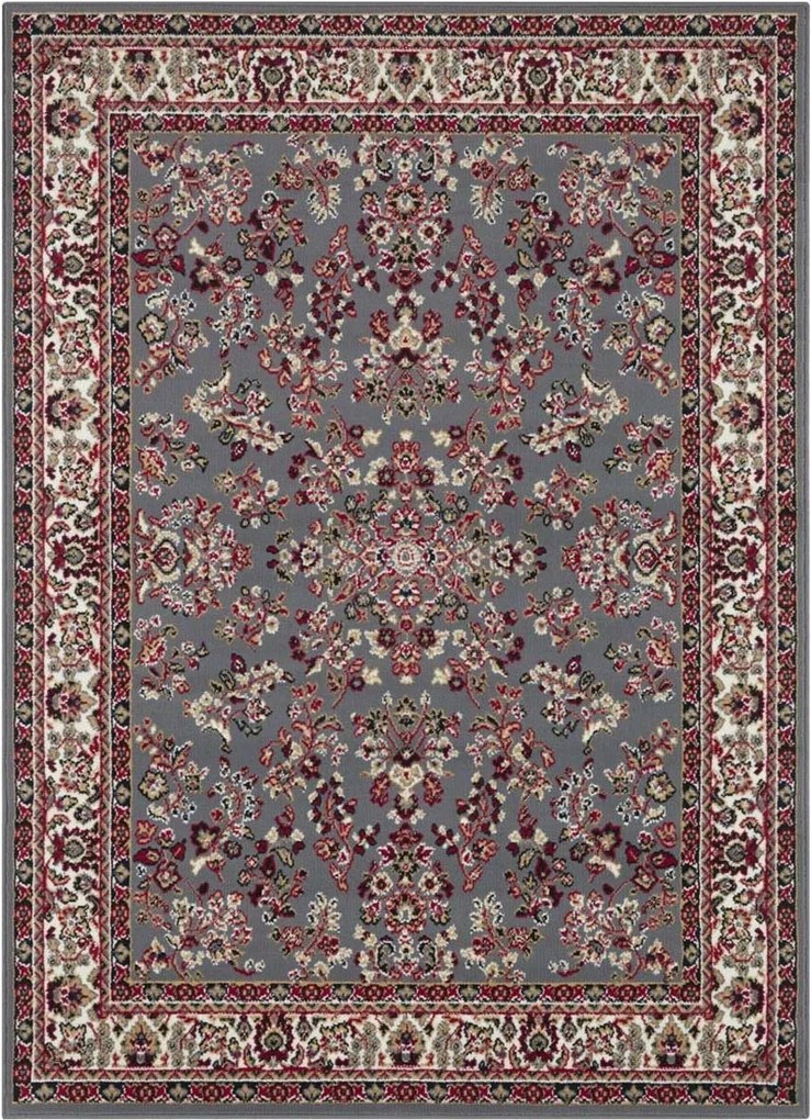 Hagyományos szőnyeg nappaliba 180x260cm, krémszürke, puha sörtékkel