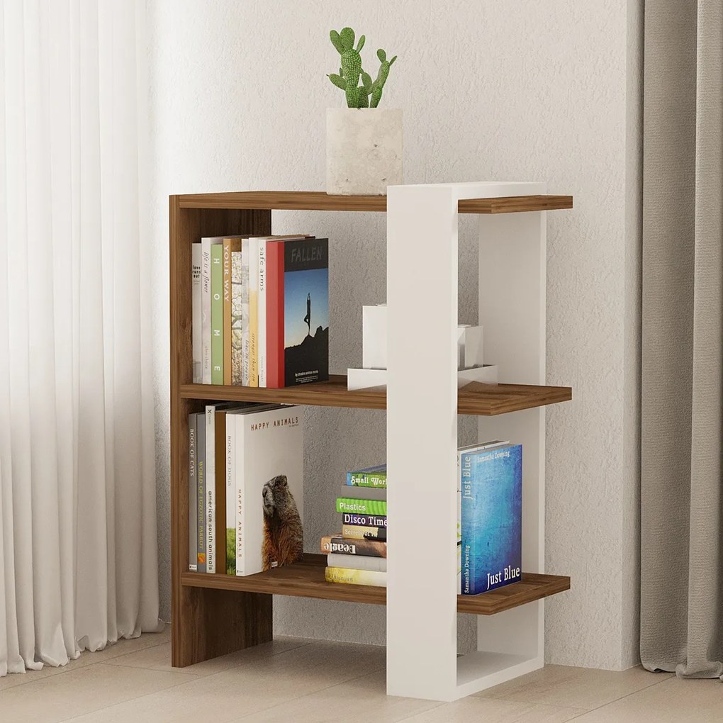 Könyvtár Gaye Walnut White