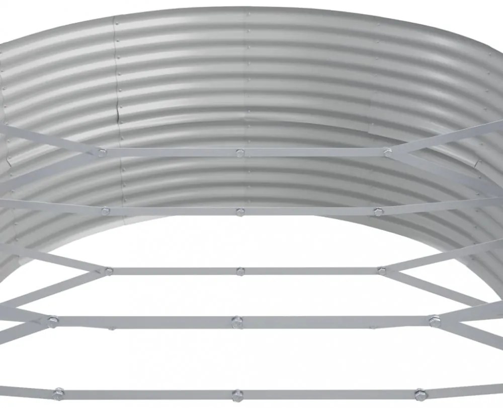 ezüstszínű horganyzott acél kerti magaságyás 544x100x36 cm