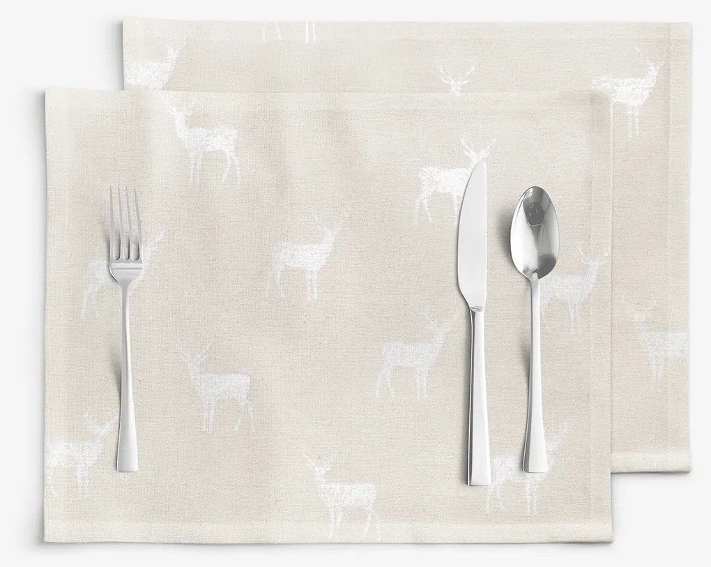 Goldea natura 2 darabos reggeliző alátét - szarvasok természetes talajon 30 x 40 cm