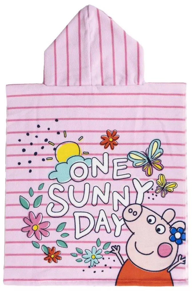 Peppa malac Sunny Day strand törölköző poncsó 50 x 115 cm