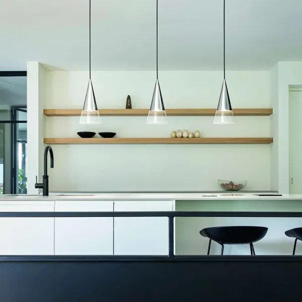 Ideal Lux - LED Csillár zsinóron CONO 1xGU10/7W/230V átm. 15 cm króm