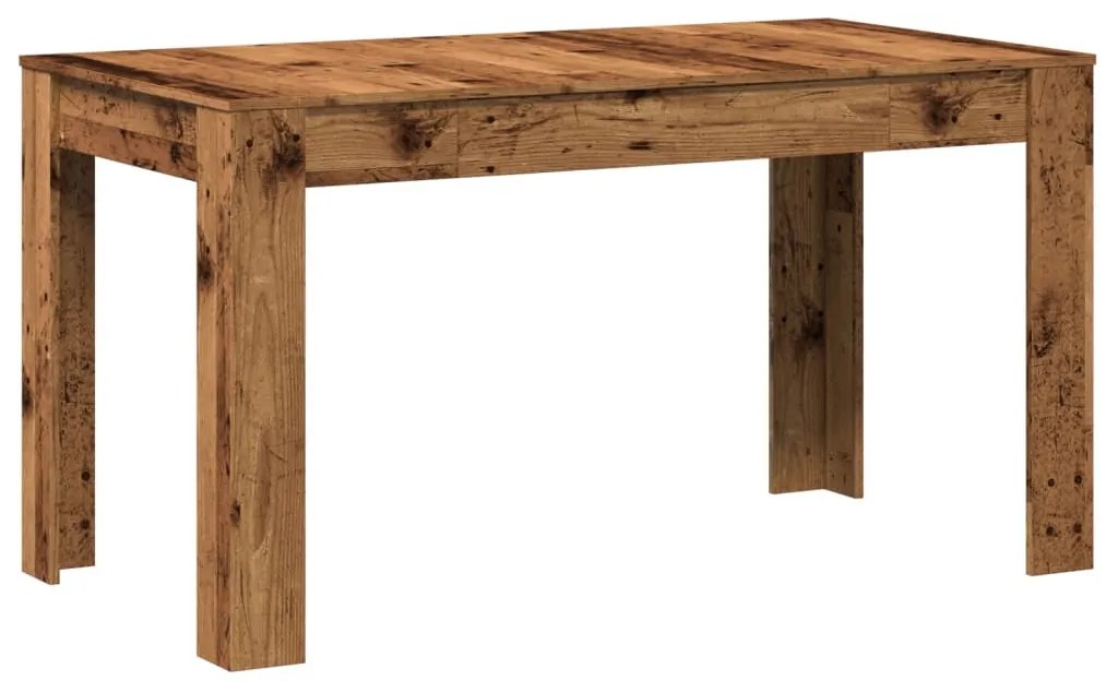antik fa színű szerelt fa étkezőasztal 140 x 74,5 x 76 cm