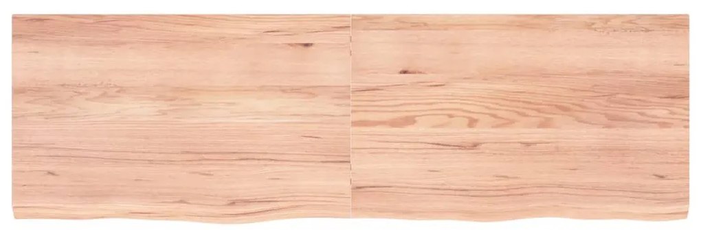 világosbarna kezelt tömör tölgyfa fali polc 160 x 50 x (2-4) cm