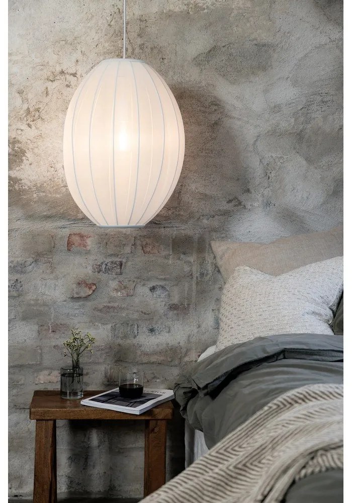 Fehér függőlámpa textil búrával ø 40 cm Florence – Markslöjd