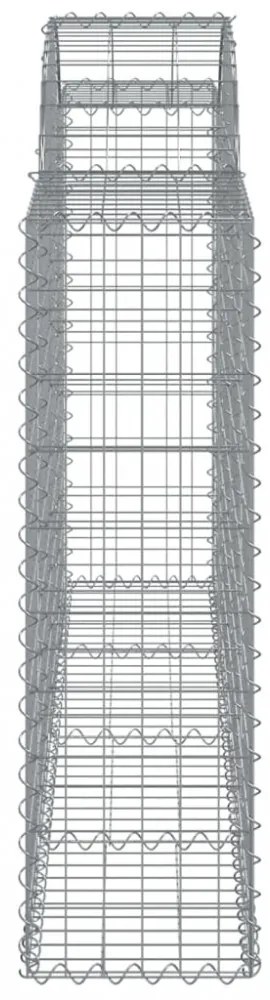 4 db íves horganyzott vas gabion kosár 200x30x100/120 cm
