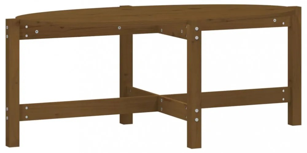 mézbarna tömör fenyőfa dohányzóasztal 118 x 63 x 45 cm