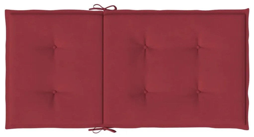 4 db bordó oxford szövet háttámlás székpárna 100x50x3 cm