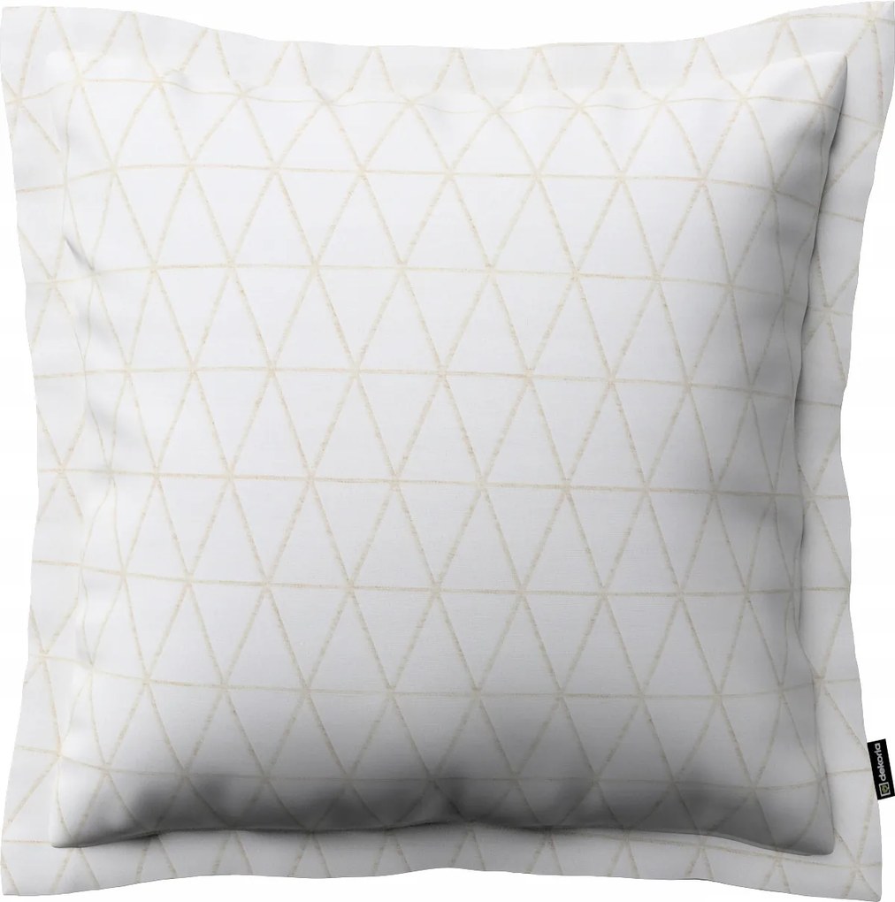 Párnahuzat 45x45 bézs háromszögek krém-fehér alapon