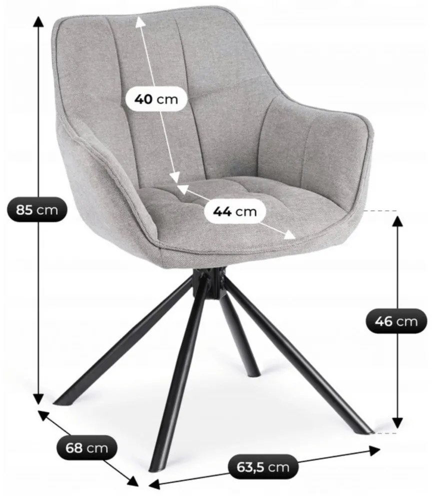 Szürke Forgószék PEONY 2