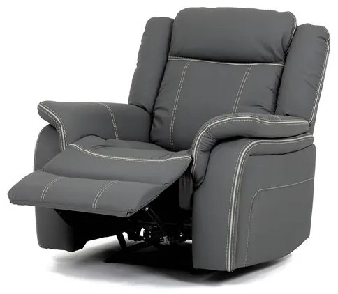 Elektromos vezérlésű szürke ökobőr dönthető fotel. TV-4119 GREY
