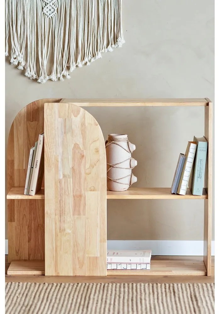 Natúr színű kaucsukfa könyvespolc 85x70 cm Alec – Bloomingville