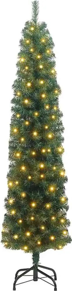 vidaXL Mű karácsonyfa 300 LED-del Zöld 210 cm PVC, acél és műanyag