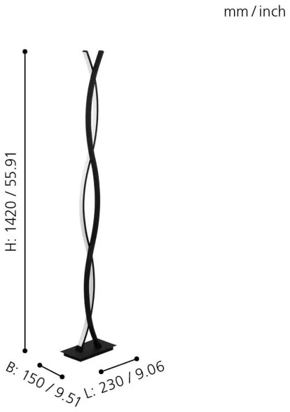 Eglo 99319 - LED Állólámpa LASANA LED/32W/230V