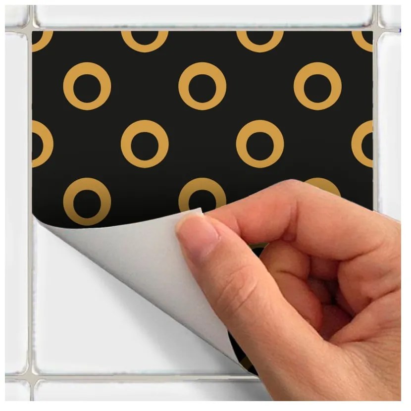 Wall Decals Azulejos Tiles San Juan 15 db-os falmatrica szett, 10 x 10 cm - Ambiance