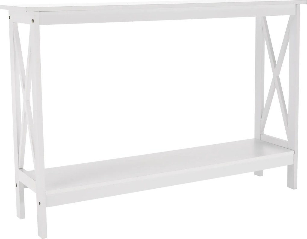 Konzolasztal, fehér, APOLOS