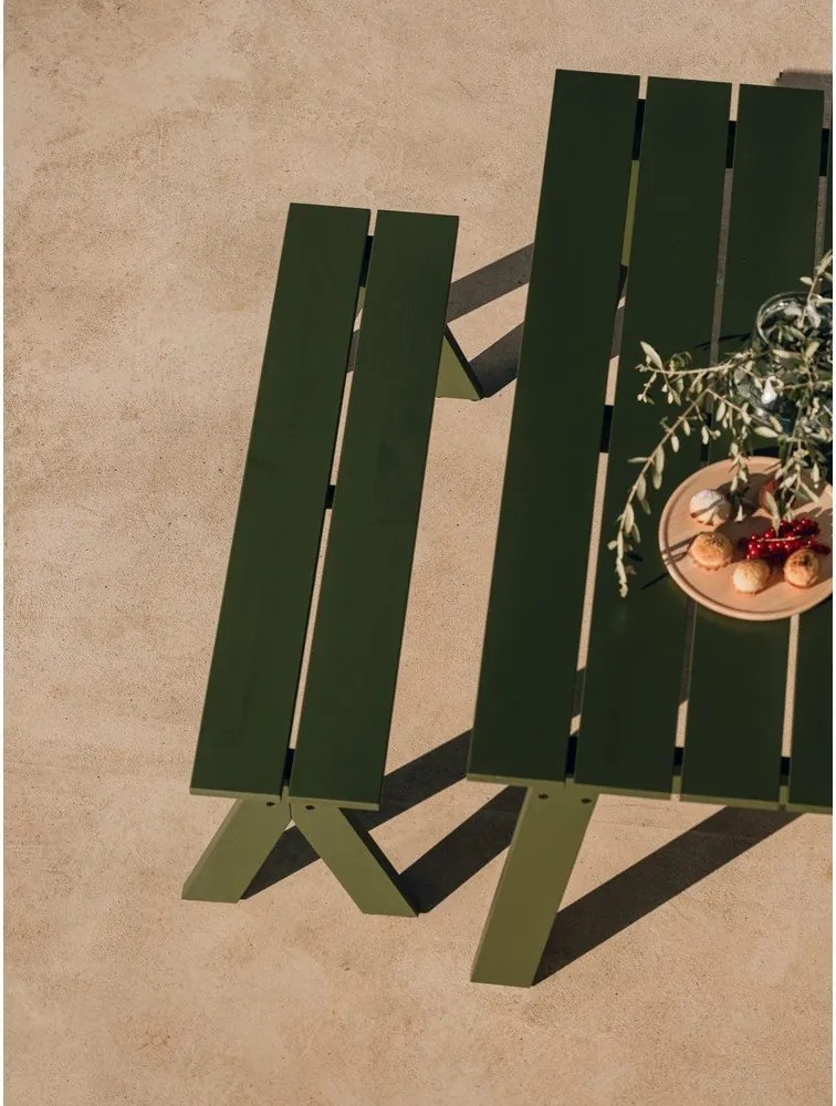 Zöld tömörfa kerti pad Navo – noo.ma