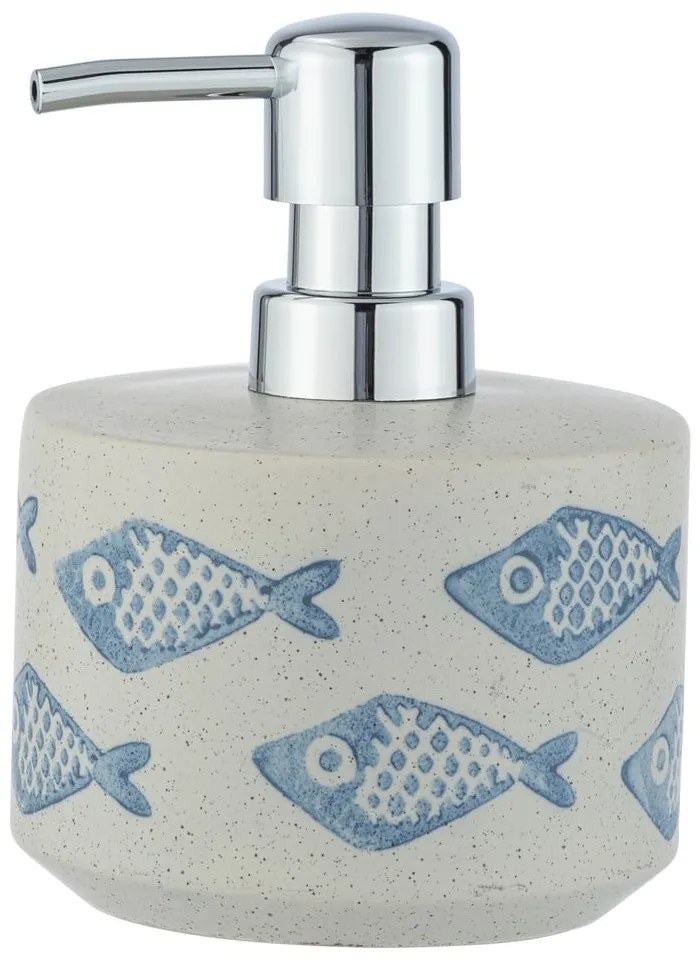 Aquamarin kék-fehér kerámia szappanadagoló, 475 ml - Wenko