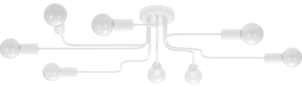 Sollux SL.1444 - Felületre szerelhető csillár VECTOR 8xE27/15W/230V fehér