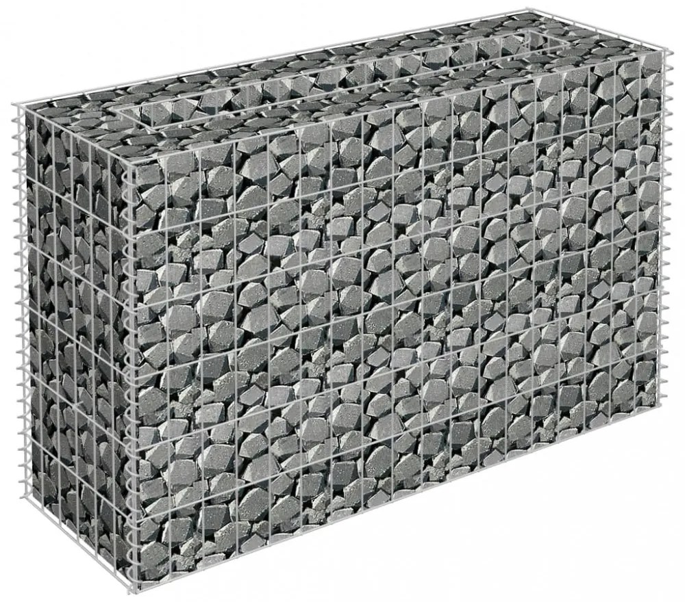 horganyzott acél gabion magaságyás 90 x 30 x 60 cm