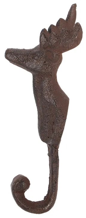 Öntöttvas szarvasos akasztó, 14 cm