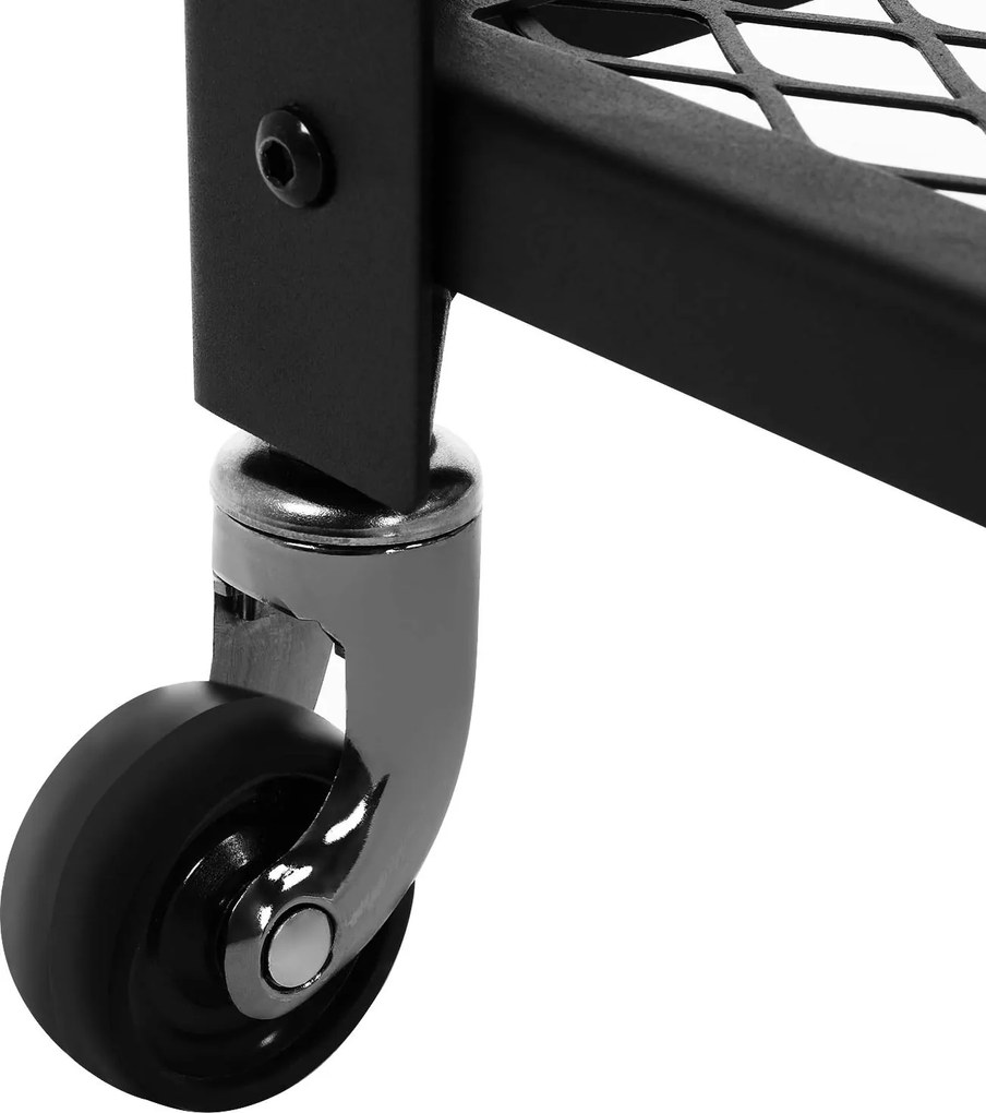 Gurulós sarokasztal TAYLOR 60x40 cm, rusztikus barna