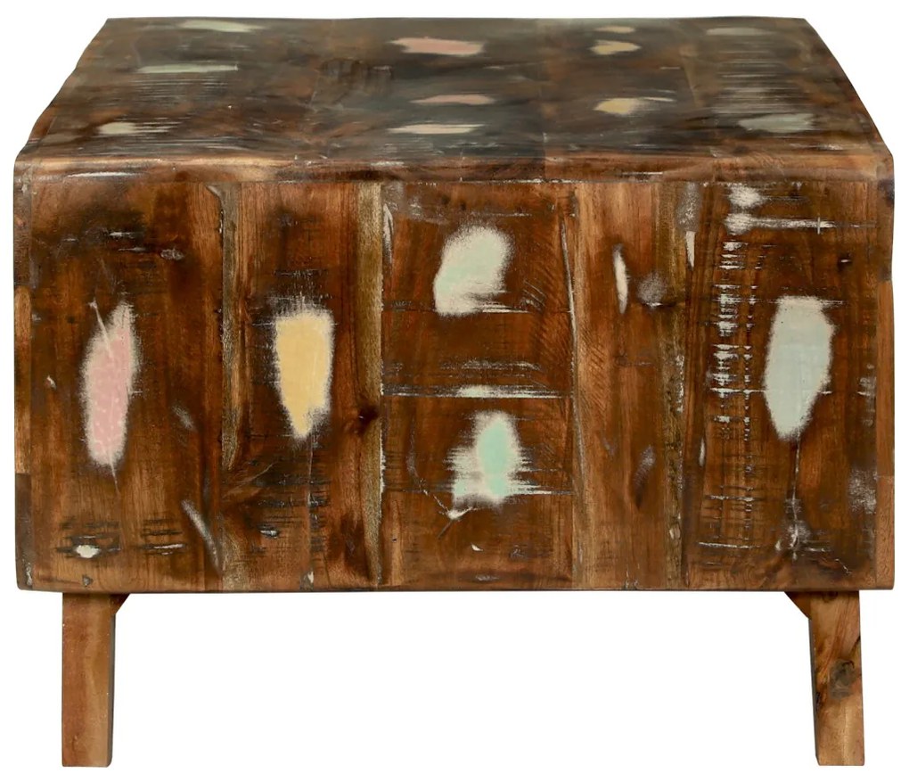 Dohányzóasztal 90x50x35 cm Tömör Fa Újrahasznosított