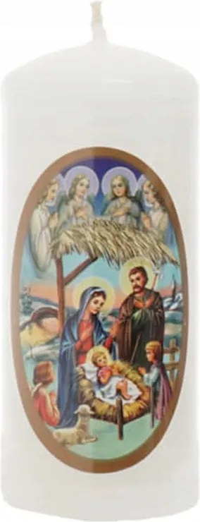 Gyertya Karácsonyi kicsi Betlehemmel 11 cm