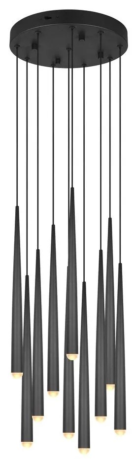 Fekete LED függőlámpa ø 30 cm Cala – Trio Select