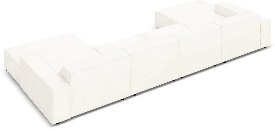 Bézs buklé szövet sarokkanapé ("U" alakú) Jodie – Micadoni Home