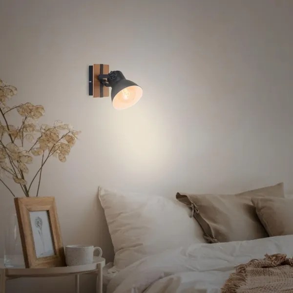 Briloner 2742-015 - Fali spotlámpa RETRO 1xE27/25W/230V fekete