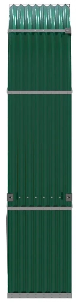 zöld horganyzott acél rönktartó 120 x 45 x 210 cm