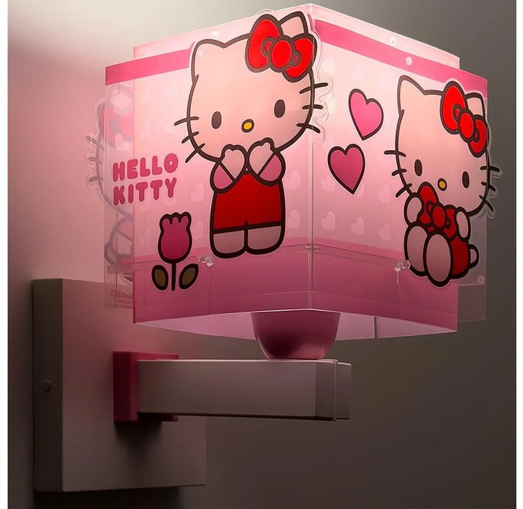 Dalber 73269 - Gyermek fali lámpa HELLO KITTY 1xE27/15W/230V rózsaszín
