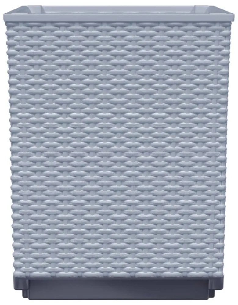 2 db világosszürke polipropilén növénytartó 30 x 30 x 37 cm